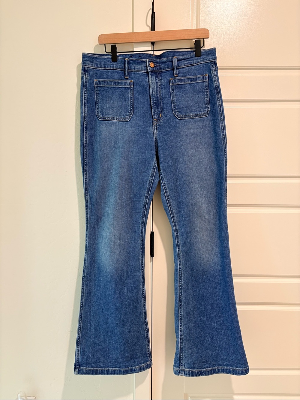 GAP 70’s Flare High Rise Boho Sz 14 Hippie Blue Flare Jeans